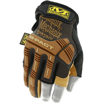 Перчатки MECHANIX WORK LEATHER M-PACT FINGERLESS FRAMER BROWN, размер XL